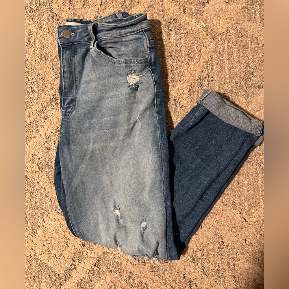 Flying monkey 2 tone mom jeans